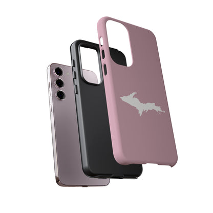 Michigan Upper Peninsula Tough Phone Case (Pink w/ White UP Outline) | Samsung & Pixel Android