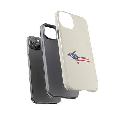 Michigan Upper Peninsula Tough Phone Case (Ivory Color w/ UP USA Outline) | Apple iPhone