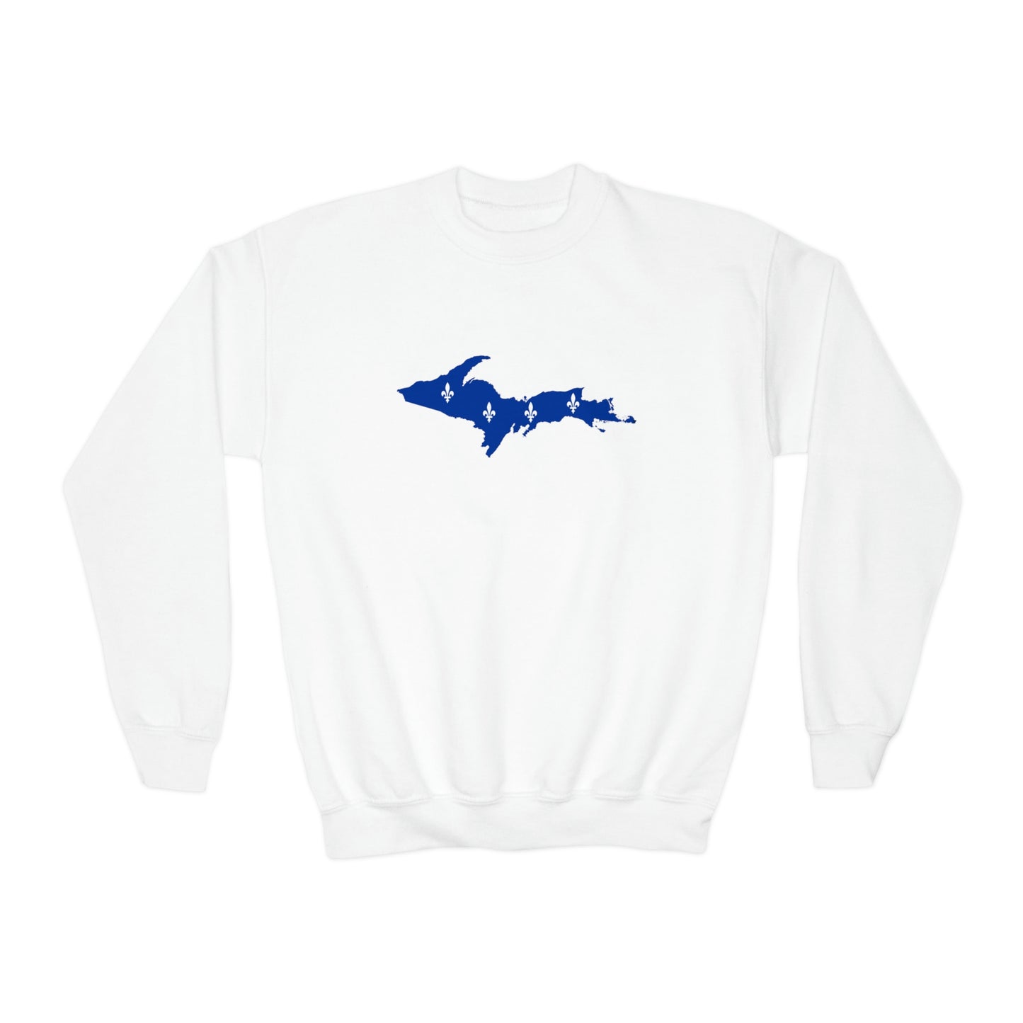 Michigan Upper Peninsula Youth Sweatshirt (w/ UP Quebec Flag Outline)