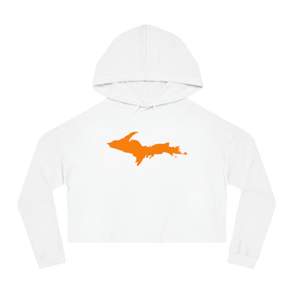 Michigan Upper Peninsula Hoodie (w/ Orange UP Outline) | Lightweight Cropped