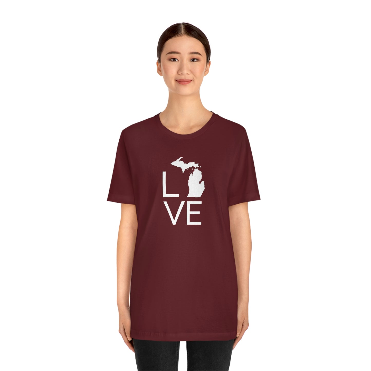 Michigan 'Love' T-Shirt (Thin Sans Font) | Unisex Standard Fit