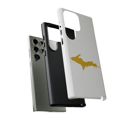 Michigan Upper Peninsula Tough Phone Case (w/ Gold UP Outline) | Samsung & Pixel Android