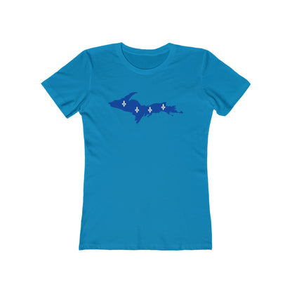 Upper Peninsula T-Shirt (w/ UP Quebec Flag Outline) | Women's Boyfriend Cut