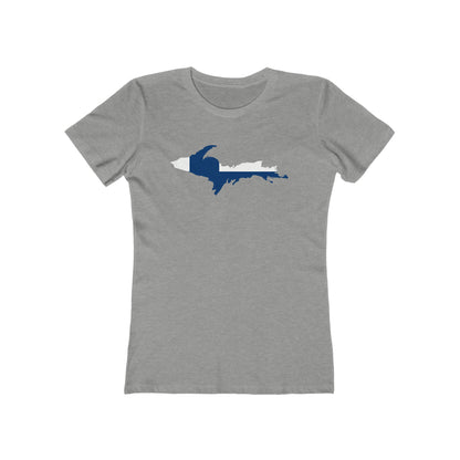 Upper Peninsula T-Shirt (w/ UP Finland Flag Outline) | Women's Boyfriend Cut