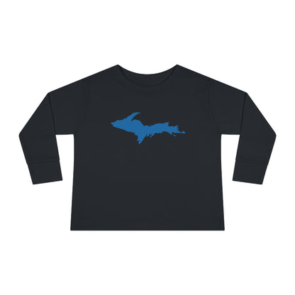 Michigan Upper Peninsula T-Shirt (w/ Azure UP Outline) | Toddler Long Sleeve