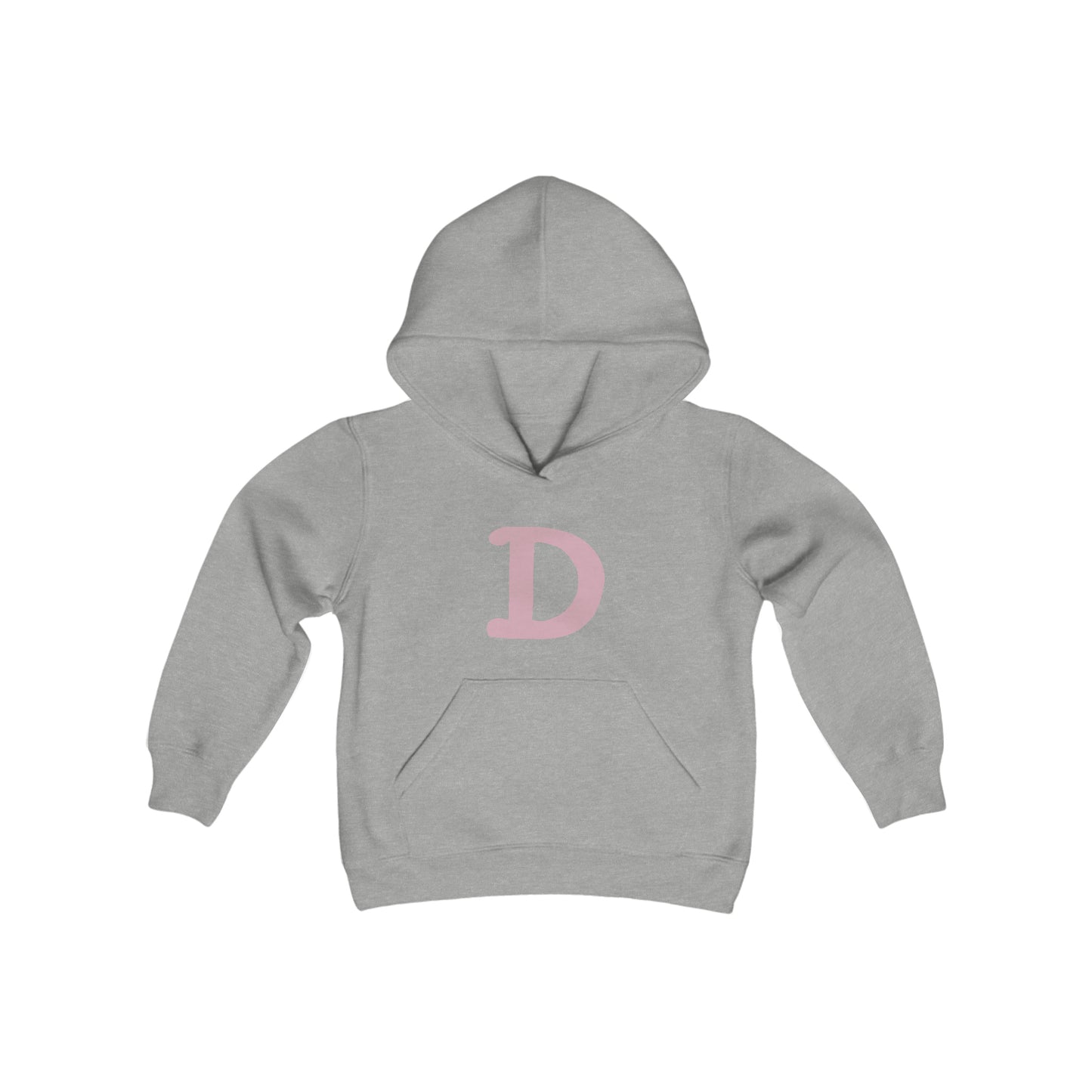 Detroit 'Old French D' Hoodie (Pink Full Body Outline) | Unisex Youth