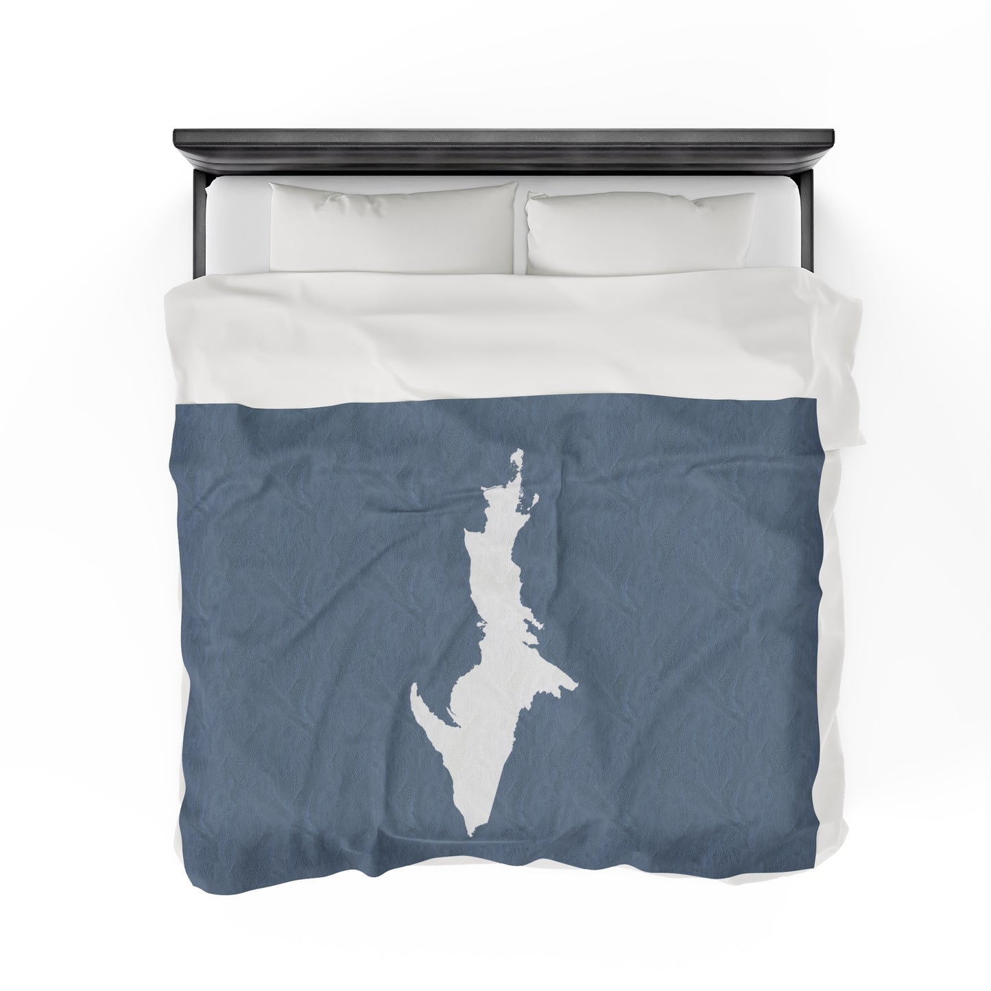 Michigan Upper Peninsula Plush Blanket (w/ UP Outline) | B-24 Liberator Grey