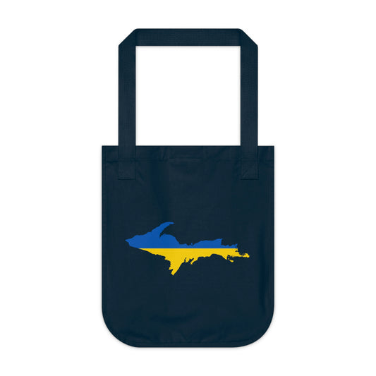 Michigan Upper Peninsula Heavy Tote Bag (w/ UP Ukraine Flag Outline)