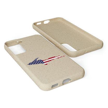 Michigan Upper Peninsula Biodegradable Phone Cases (w/ UP USA Flag Outline) | Samsung Android