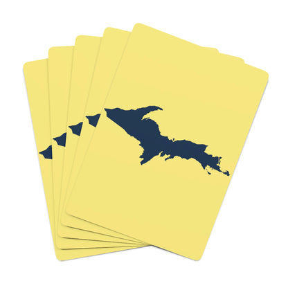 Michigan Upper Peninsula Poker Cards (Yellow Plum w/ Navy UP Outline)