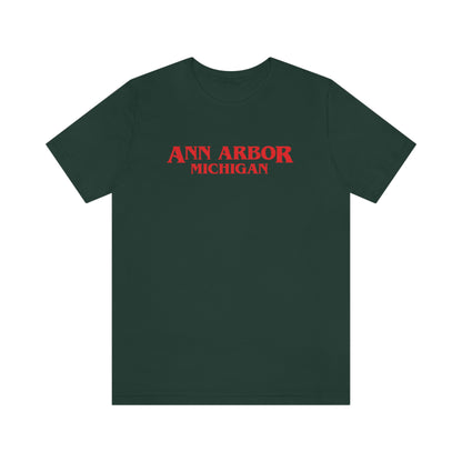 'Ann Arbor Michigan' ' T-Shirt (1980s Drama Parody) | Unisex Standard Fit