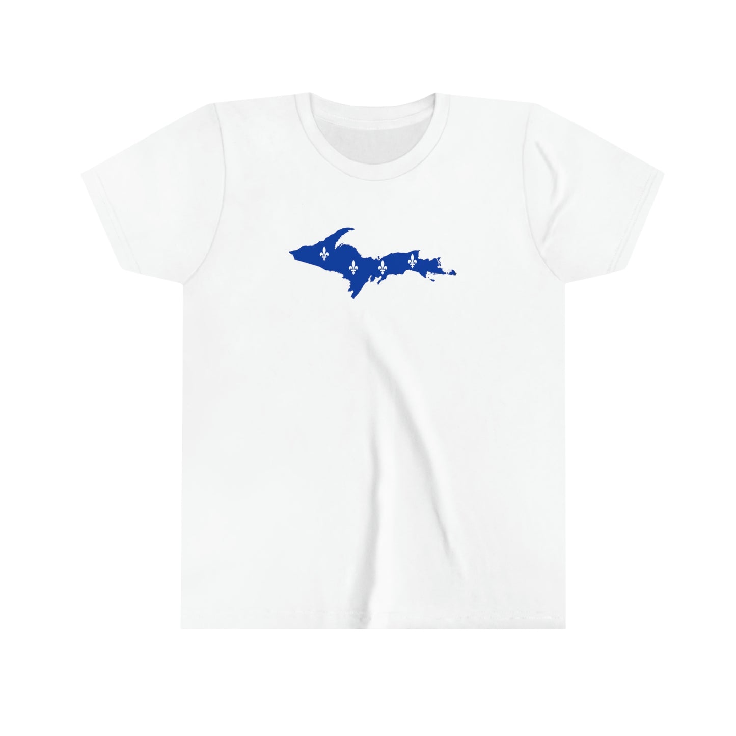 Michigan Upper Peninsula T-Shirt (w/ UP Quebec Flag Outline) | Youth Short Sleeve