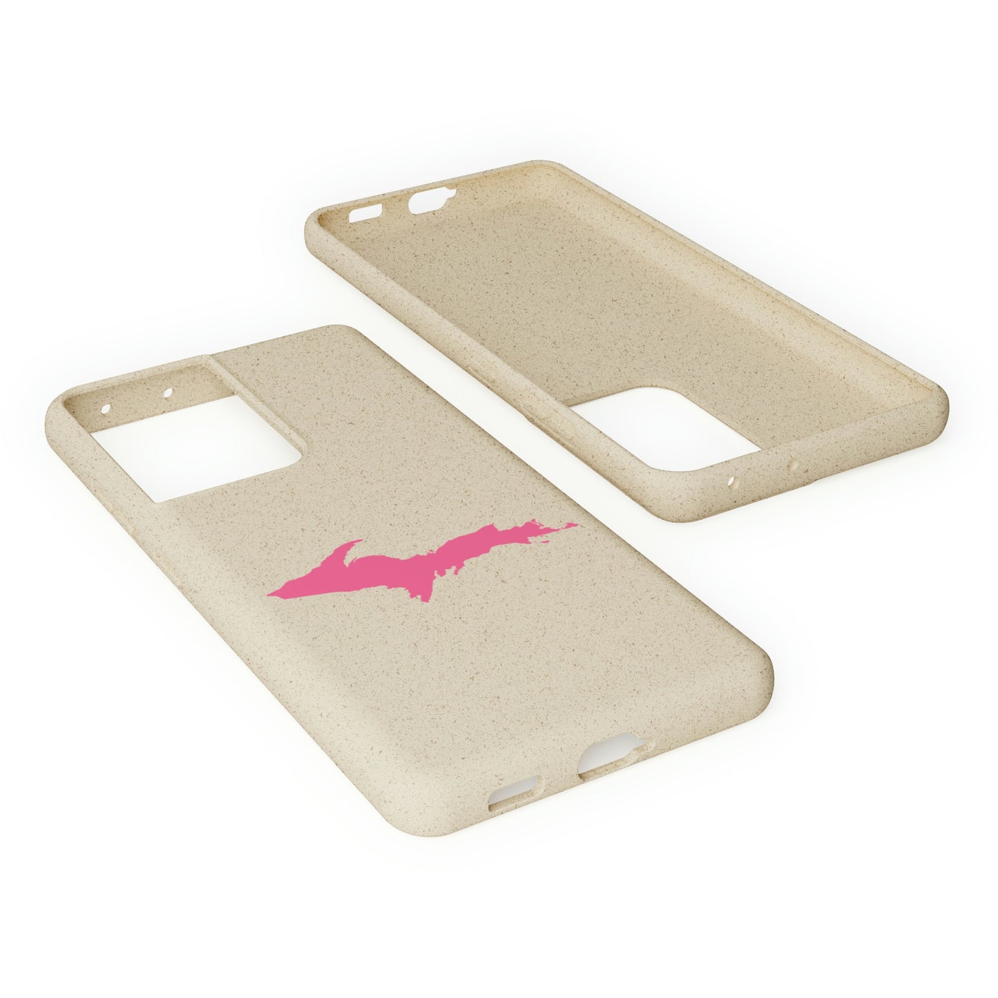 Michigan Upper Peninsula Biodegradable Phone Cases (w/ Pink UP Outline) | Samsung Android