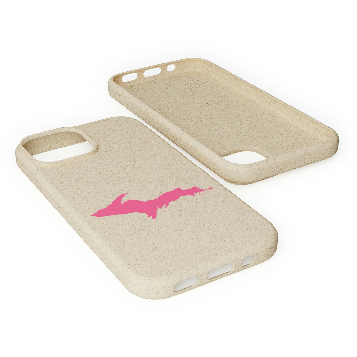 Michigan Upper Peninsula Biodegradable Phone Cases (w/ Pink UP Outline) | Apple iPhone