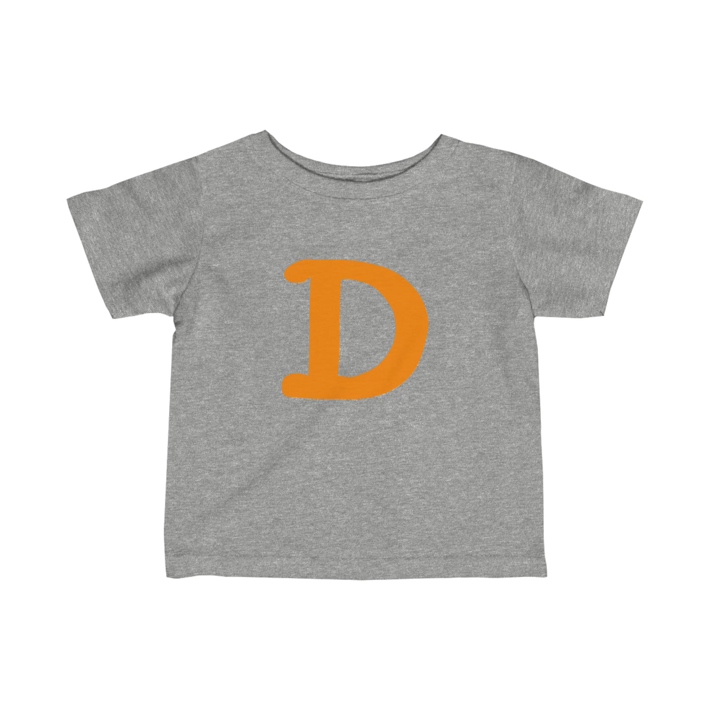 Detroit 'Old French D' T-Shirt (Orange Full Body Outline) |  Infant Short Sleeve