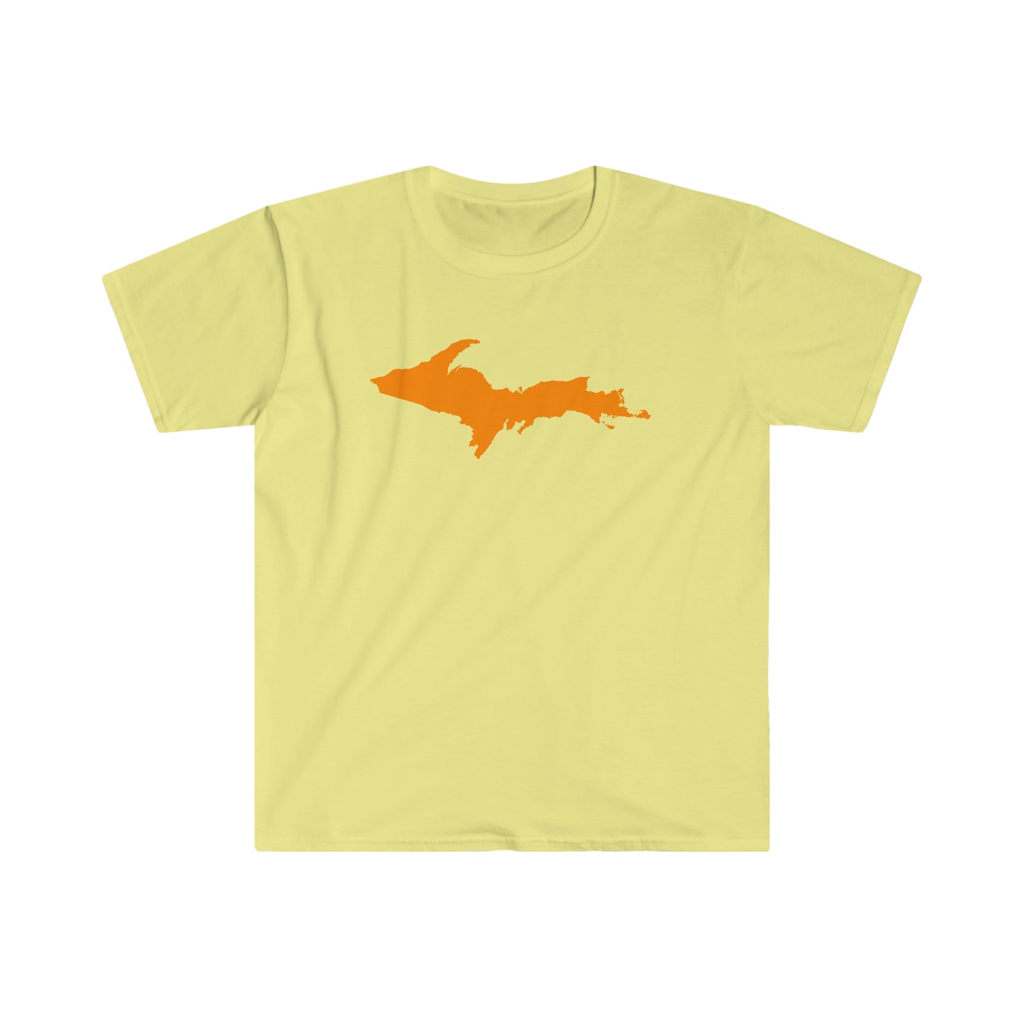 Michigan Upper Peninsula T-Shirt (w/ Orange UP Outline) | Unisex Budget