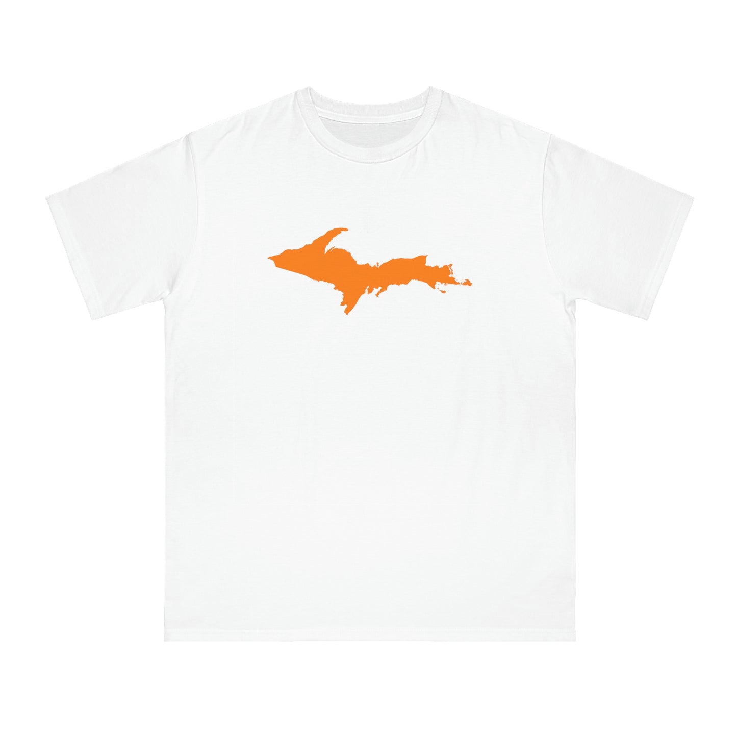 Michigan Upper Peninsula T-Shirt (w/ Orange UP Outline) | Organic Unisex