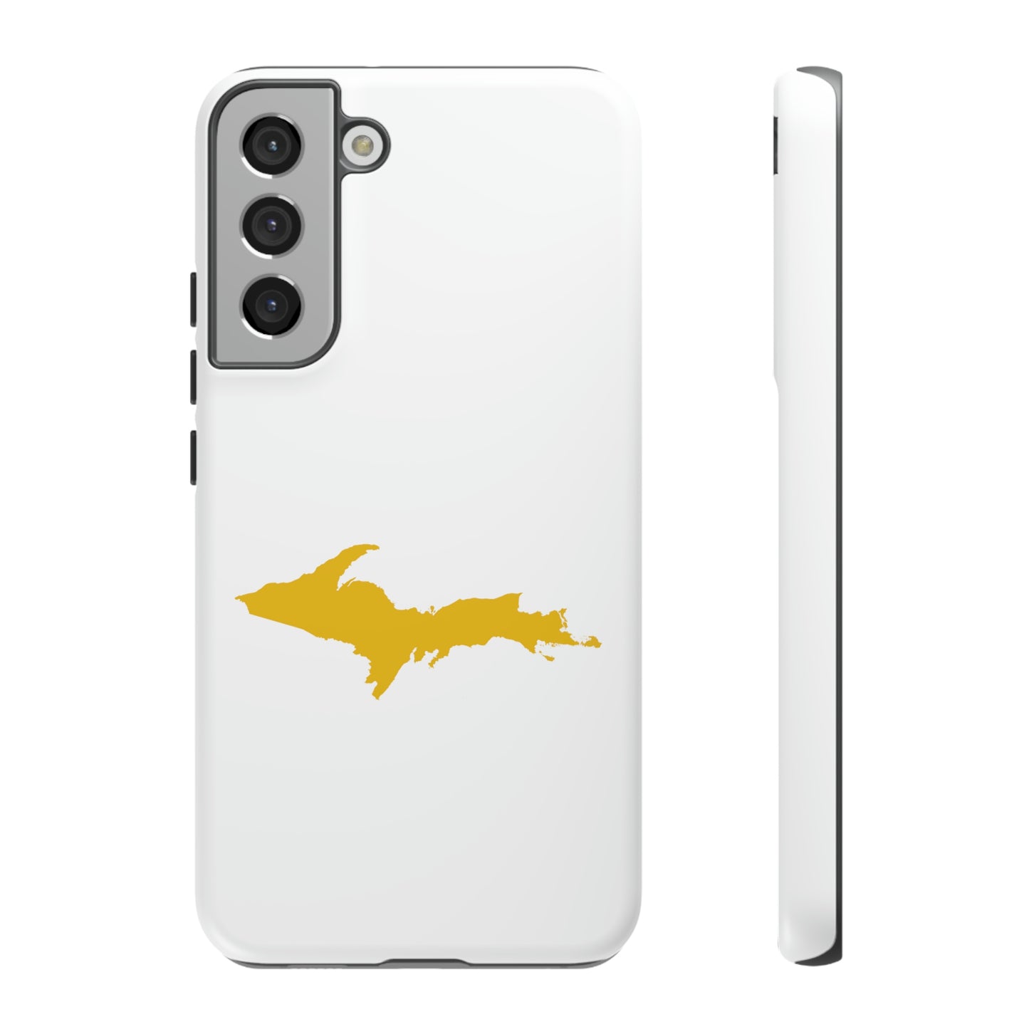 Michigan Upper Peninsula Tough Phone Case (w/ Gold UP Outline) | Samsung & Pixel Android