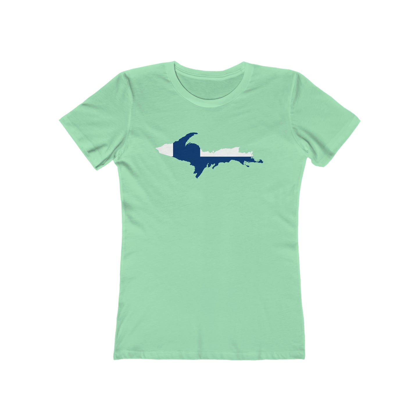 Upper Peninsula T-Shirt (w/ UP Finland Flag Outline) | Women's Boyfriend Cut