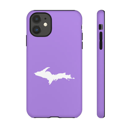 Michigan Upper Peninsula Tough Phone Case (Lavender w/ UP Outline) | Apple iPhone