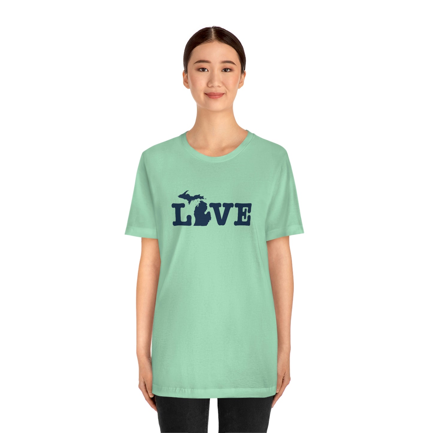 Michigan 'Love' T-Shirt (Typewriter Font) | Unisex Standard Fit