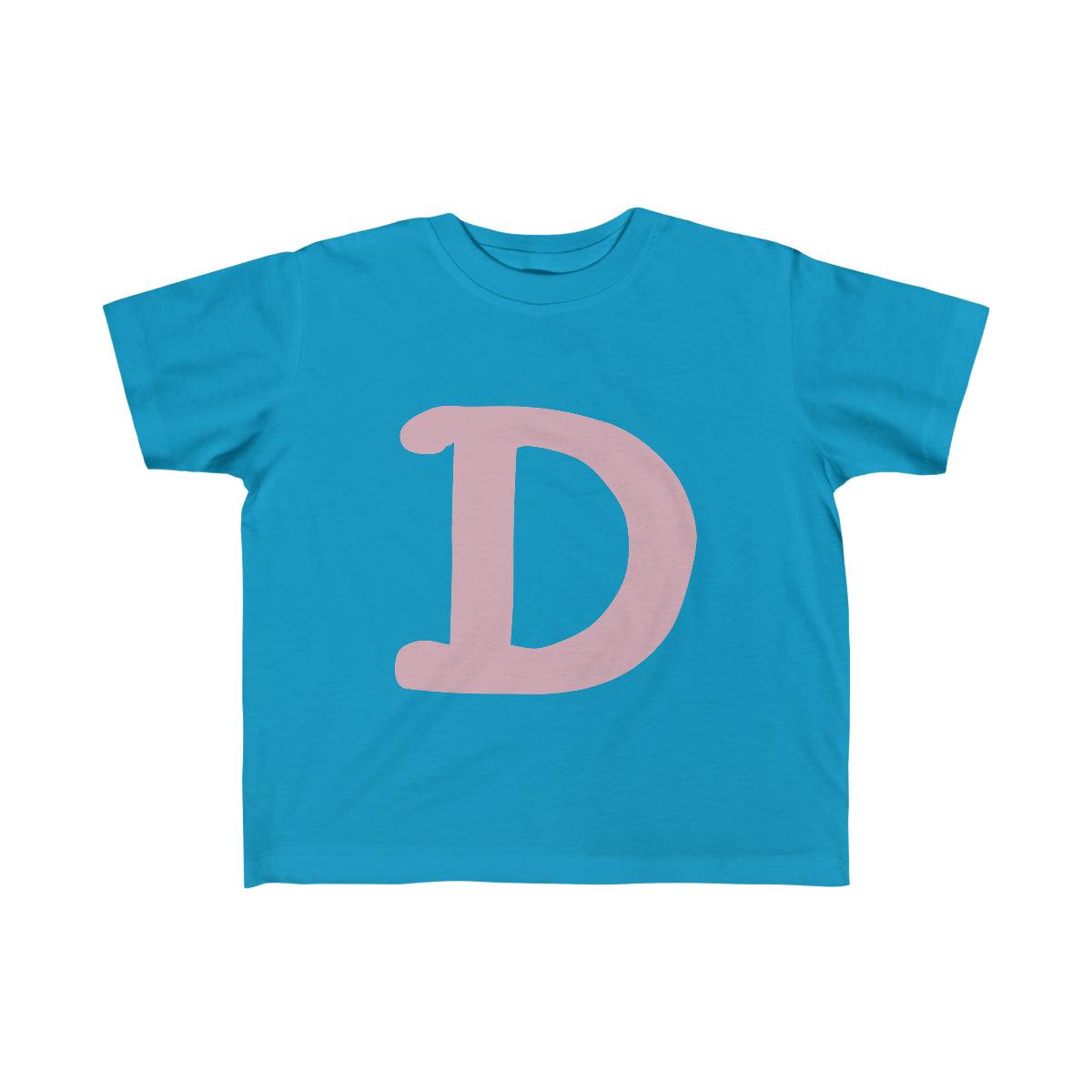 'Old French D' T-Shirt  (Pink Full Body Outline) | Toddler Short Sleeve - Circumspice Michigan