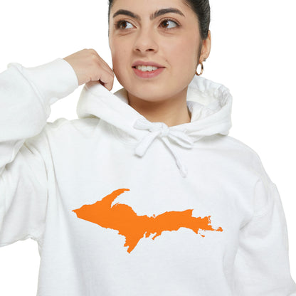 Michigan Upper Peninsula Hoodie (w/ Orange UP Outline) | Unisex Garment-Dyed