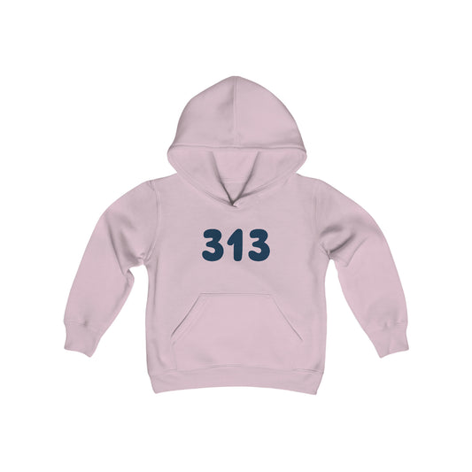 Detroit '313' Hoodie (Rounded Children's Font) | Unisex Youth