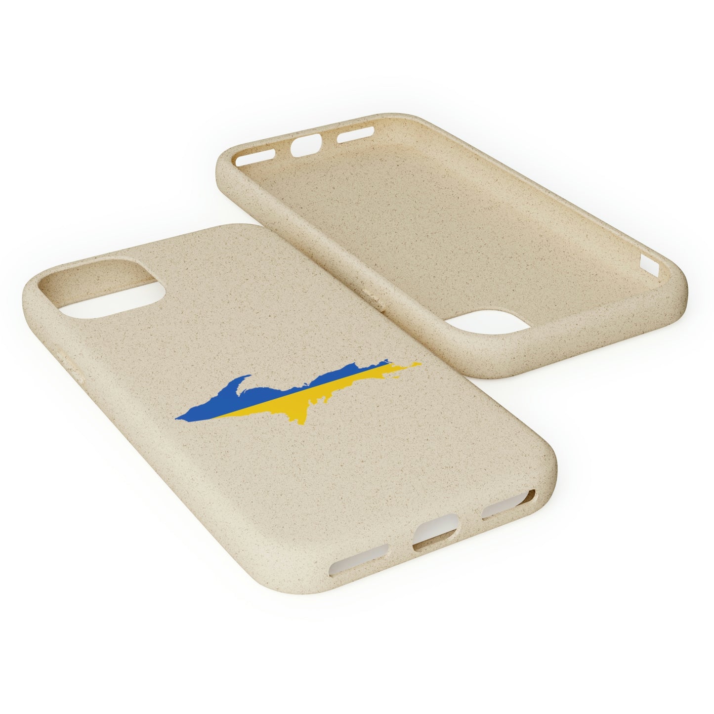 Michigan Upper Peninsula Biodegradable Phone Cases (w/ UP Ukraine Flag Outline) | Apple iPhone