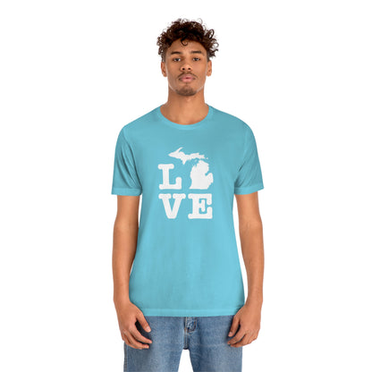 Michigan 'Love' T-Shirt (Typewriter Font) | Unisex Standard Fit