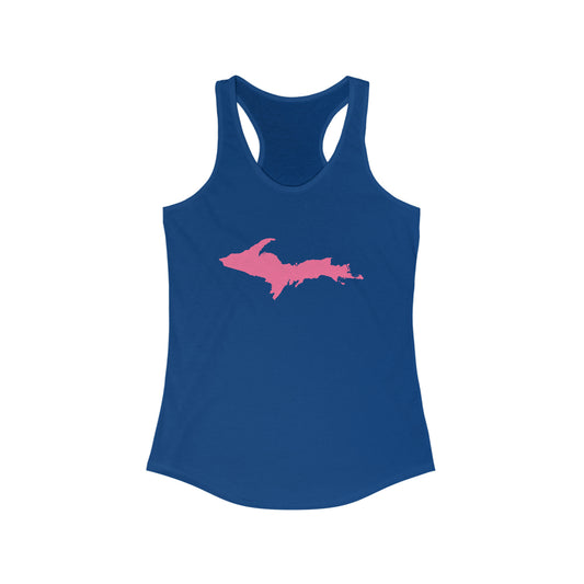 Michigan Upper Peninsula Tank Top (w/ Pink UP Outline) | Women's Racerback