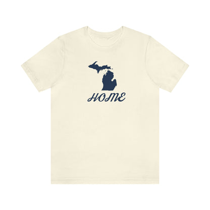 Michigan 'Home' T-Shirt (Retro Script Font) | Unisex Standard Fit