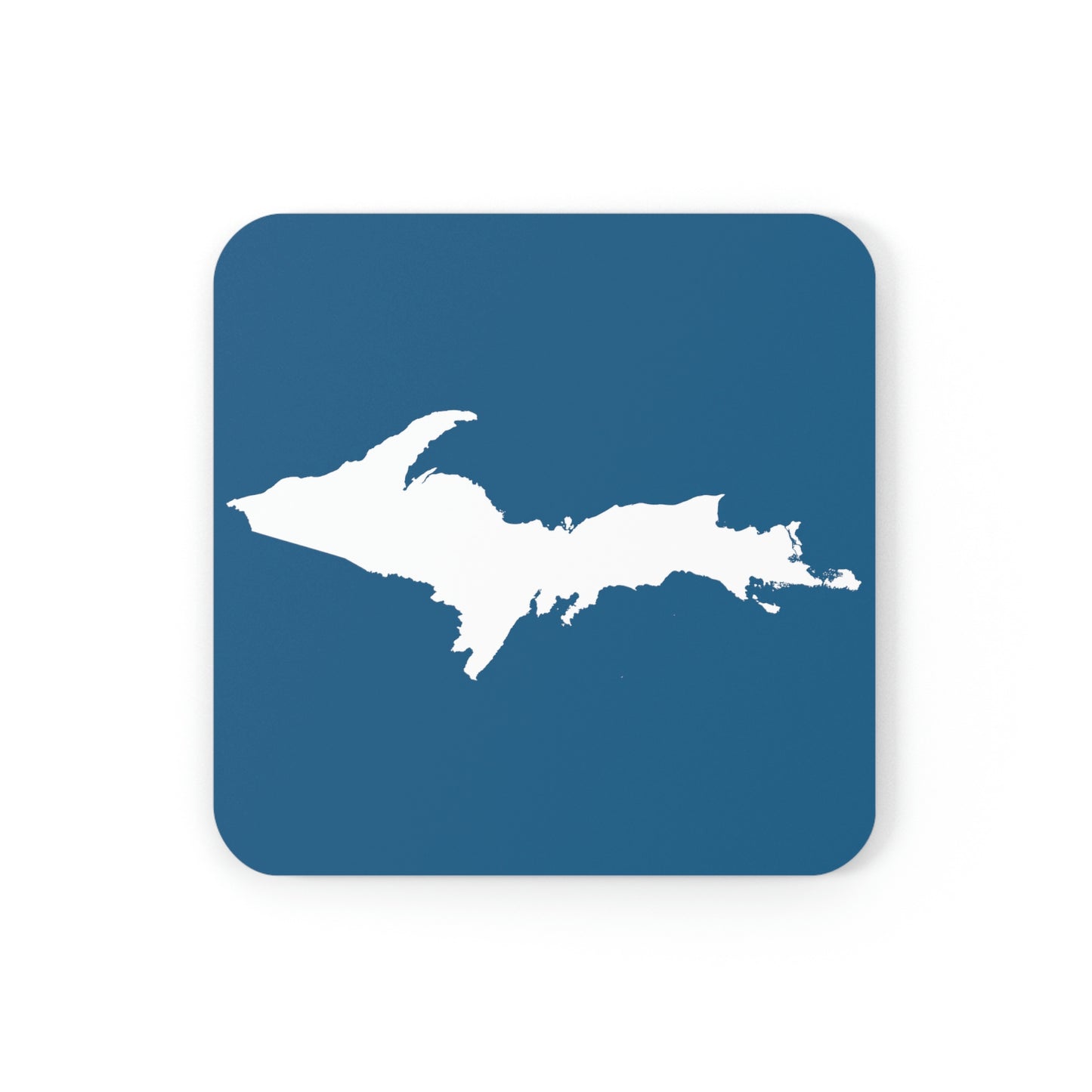 Michigan Upper Peninsula Coaster Set (Blueberry w/ UP Outline) | Corkwood - 4 pack