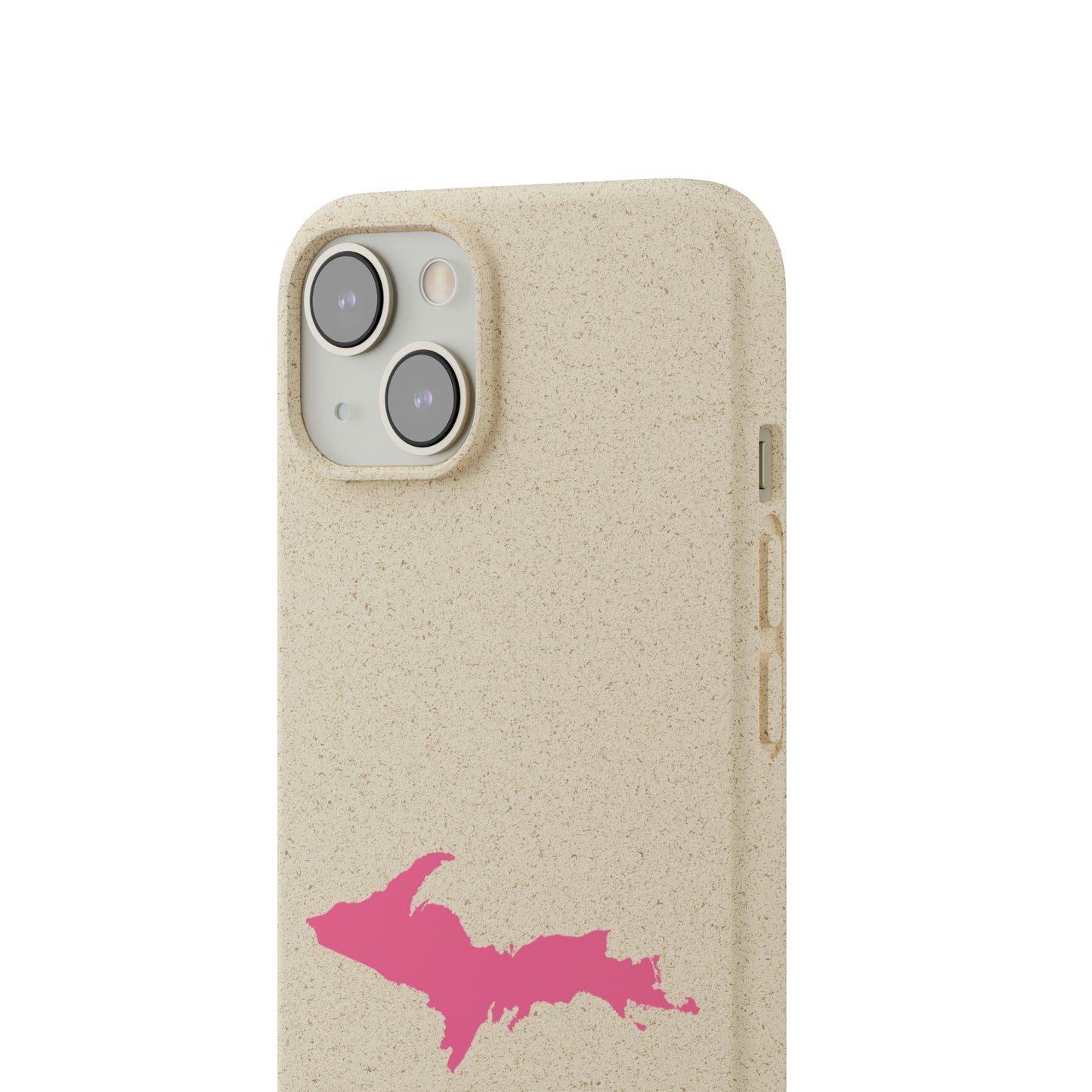 Michigan Upper Peninsula Biodegradable Phone Cases (w/ Pink UP Outline) | Apple iPhone