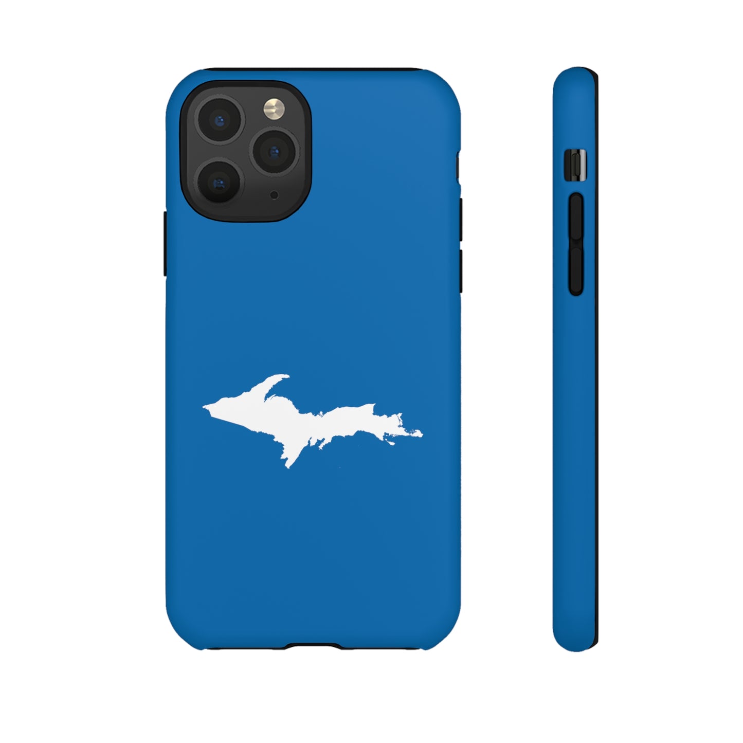 Michigan Upper Peninsula Tough Phone Case (Azure w/ UP Outline) | Apple iPhone