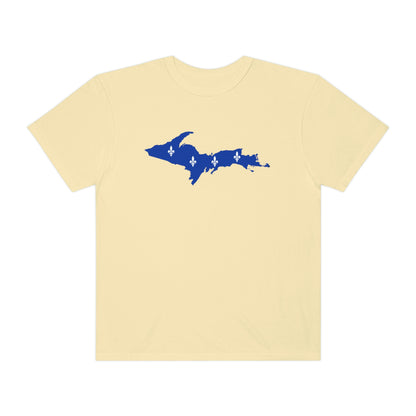 Michigan Upper Peninsula T-Shirt (w/ UP Quebec Flag Outline) | Unisex Garment-Dyed