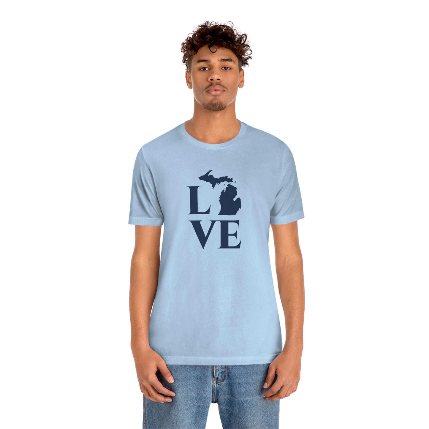 Michigan 'Love' T-Shirt (Roman Serif Font) | Unisex Standard Fit