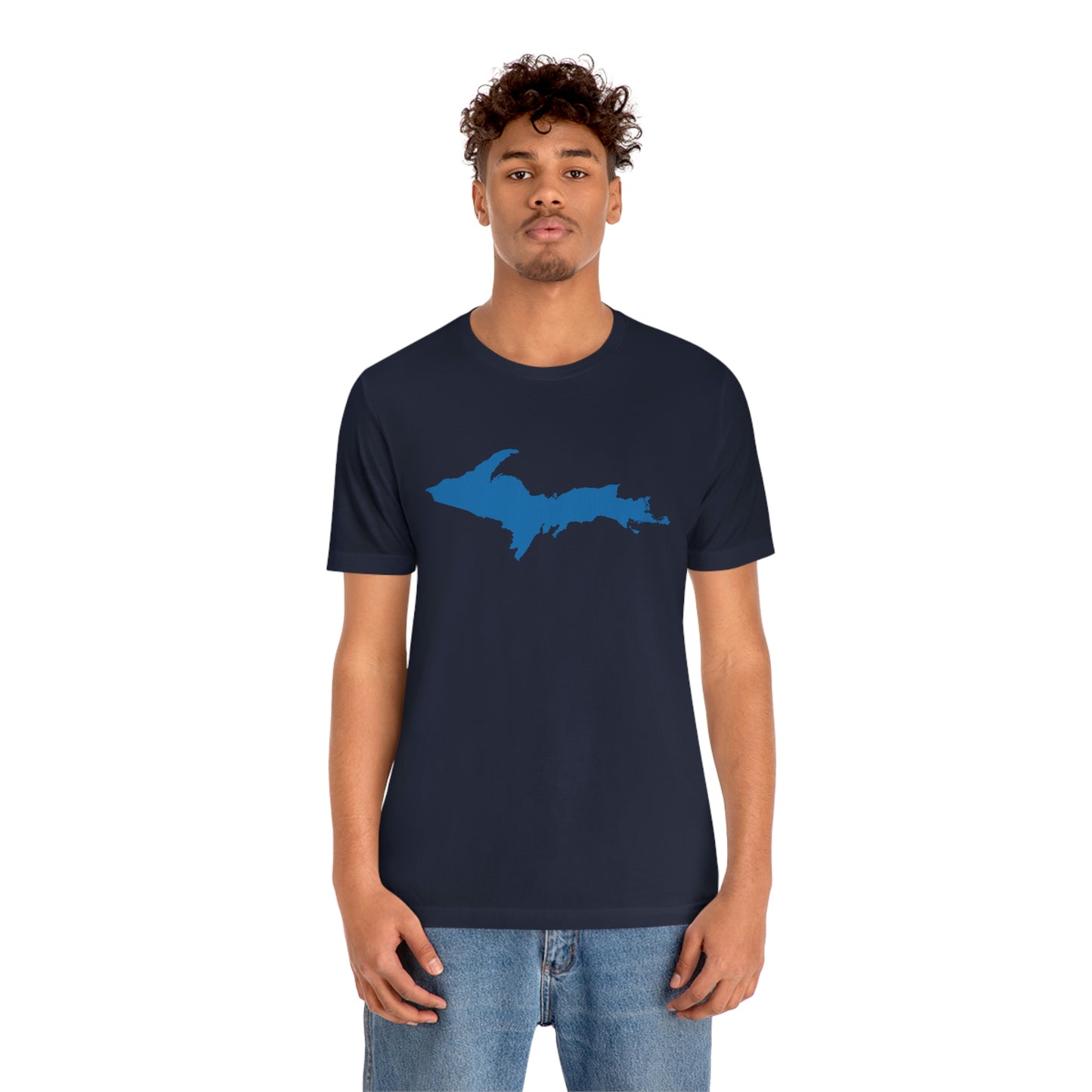 Michigan Upper Peninsula T-Shirt (w/ Azure UP Outline) | Unisex Standard Fit