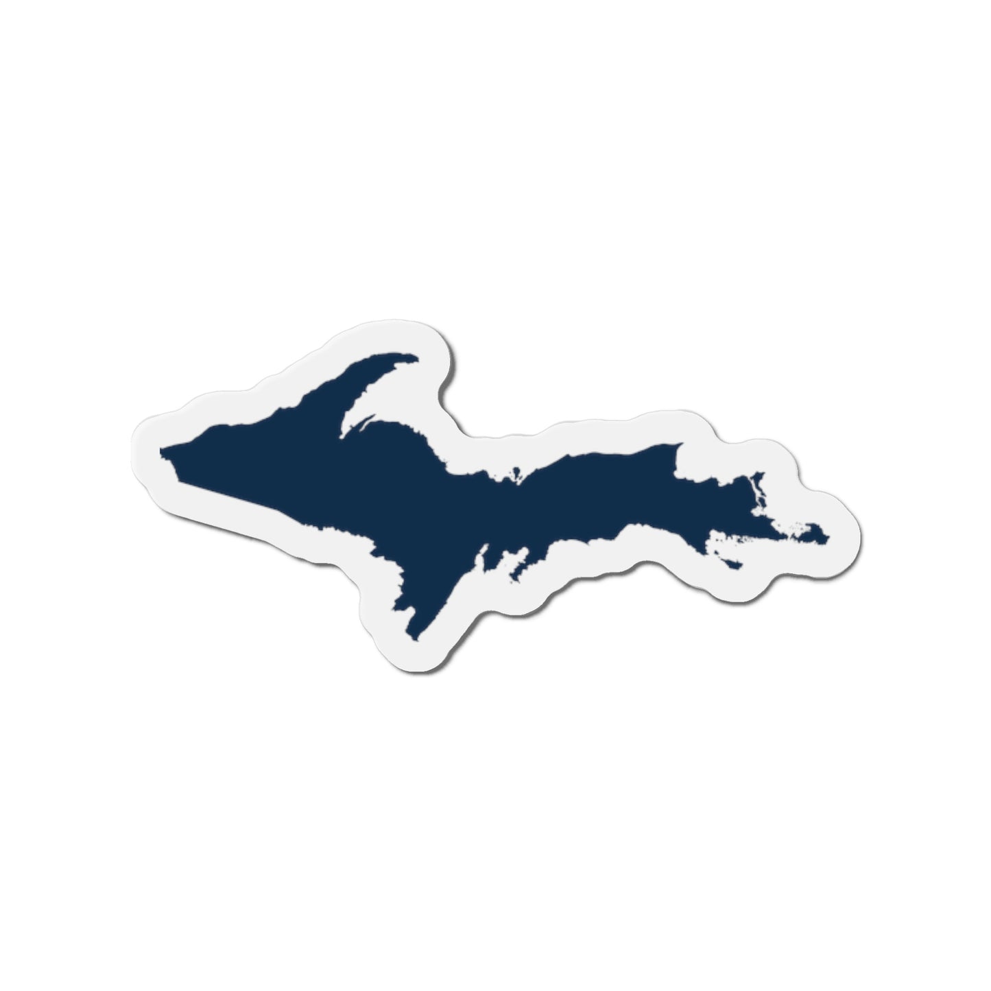 Michigan Upper Peninsula Kiss Cut Magnet (w/ Navy Outline)