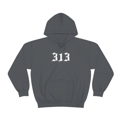 Detroit '313' Hoodie (Old English Font) | Unisex Standard