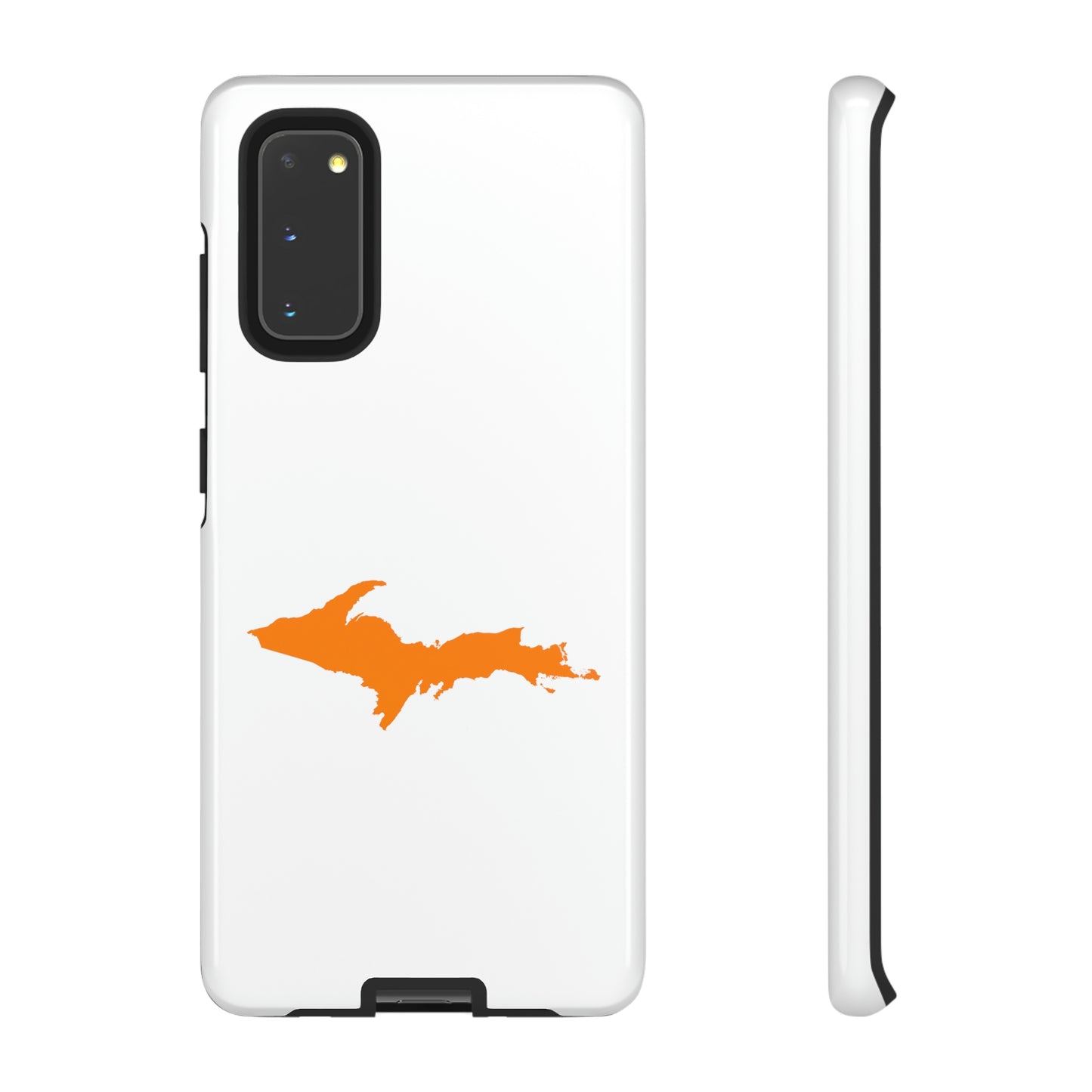 Michigan Upper Peninsula Tough Phone Case (w/ Orange UP Outline) | Samsung & Pixel Android