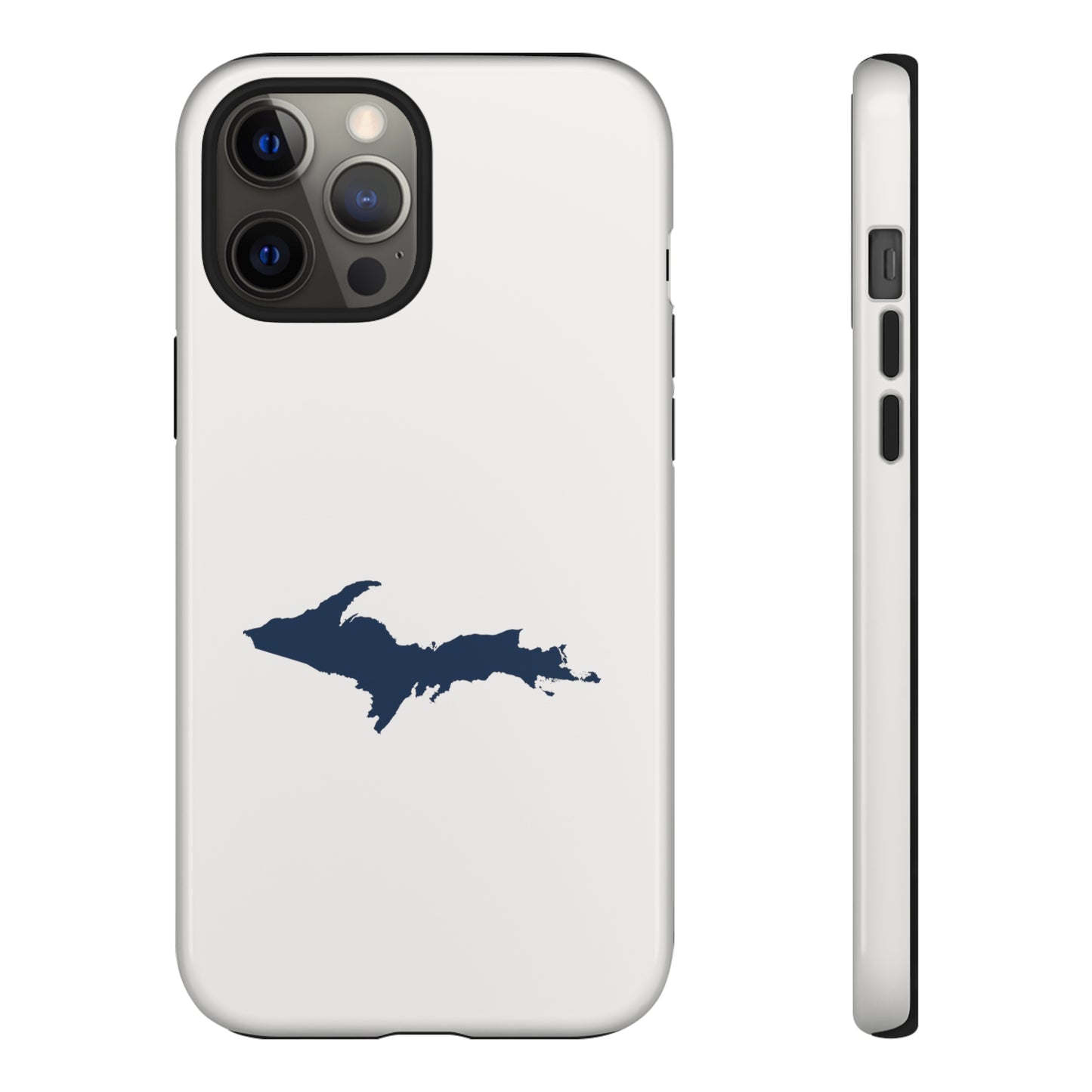 Michigan Upper Peninsula Tough Phone Case (Birch Bark White w/ UP Outline) | Apple iPhone