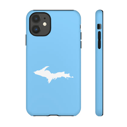 Michigan Upper Peninsula Tough Phone Case (McNamera Blue w/ UP Outline) | Apple iPhone