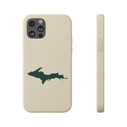 Michigan Upper Peninsula Biodegradable Phone Cases (w/ Green UP Outline) | Apple iPhone