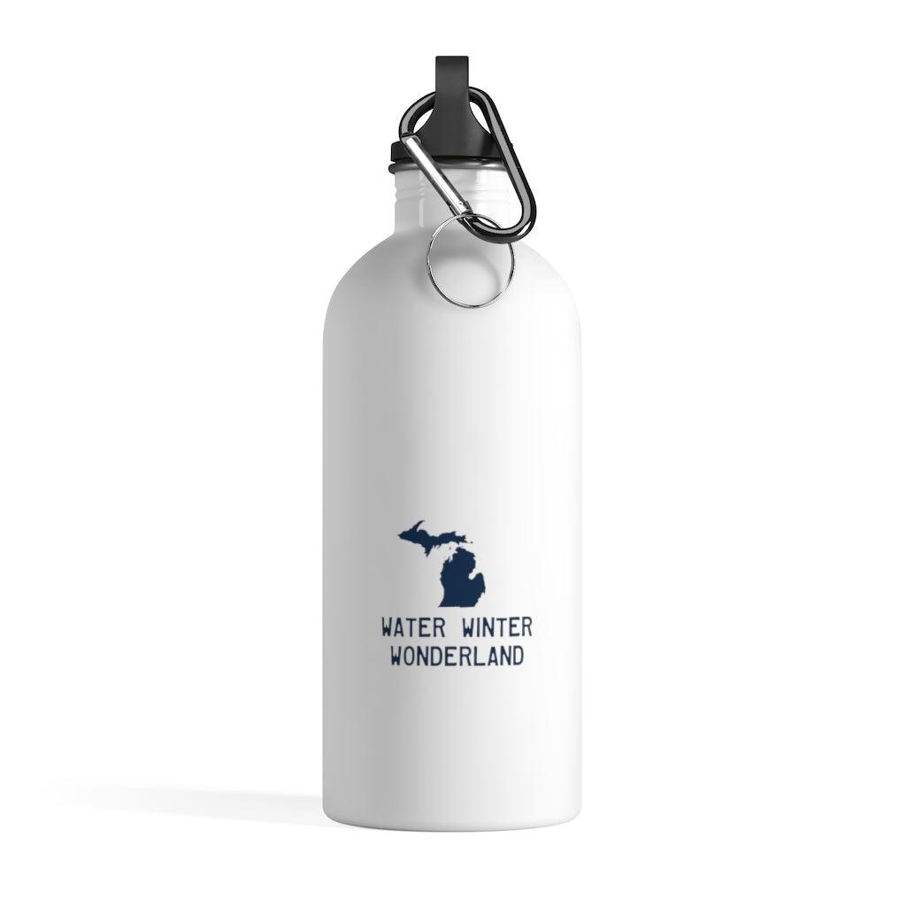 'Water Winter Wonderland' Michigan Water Bottle | 14oz Stainless Steel - Circumspice Michigan