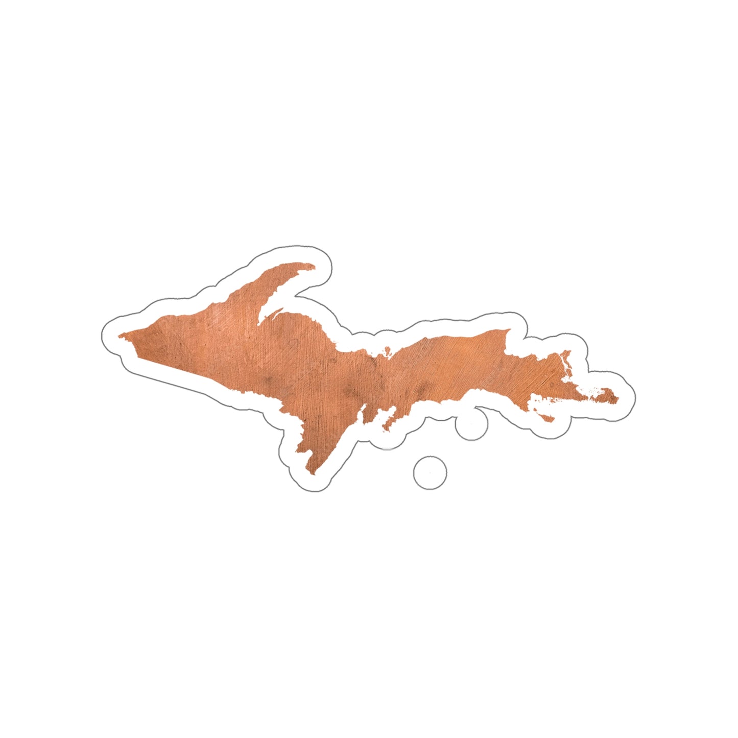 Michigan Upper Peninsula Die Cut Stickers (w/ Copper UP Outline) | Indoor/Outdoor