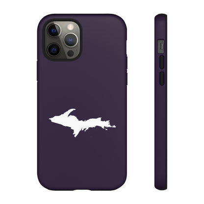 Michigan Upper Peninsula Tough Phone Case (Blackcurrant w/ UP Outline) | Apple iPhone