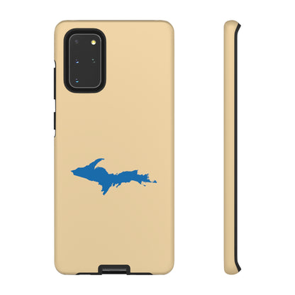 Michigan Upper Peninsula Tough Phone Case (Maple Color w/ Azure UP Outline) | Samsung & Pixel Android