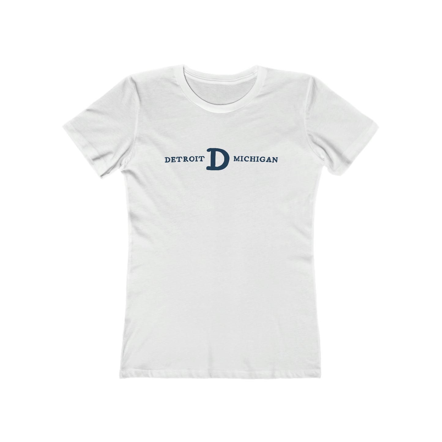 'Detroit Michigan' T-Shirt (Old French Font) | Women's Boyfriend Cut