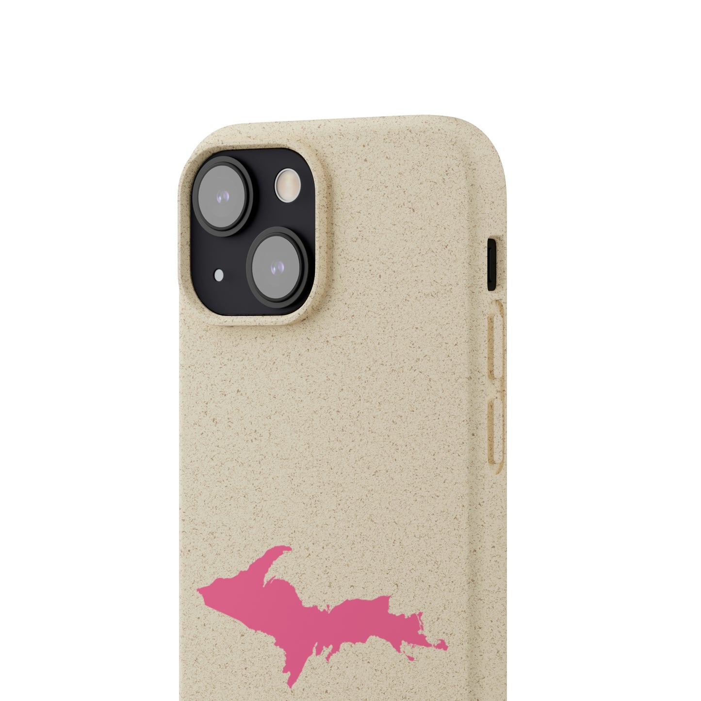 Michigan Upper Peninsula Biodegradable Phone Cases (w/ Pink UP Outline) | Apple iPhone